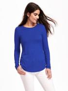 Old Navy Crew Neck Layering Tee For Women - Stunning Blue