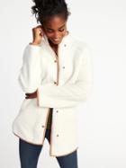 Old Navy Womens Mock-neck Sherpa Jacket For Women Stone Carving Size Xxl