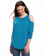 Old Navy Relaxed Cold Shoulder Top For Women - Estuary