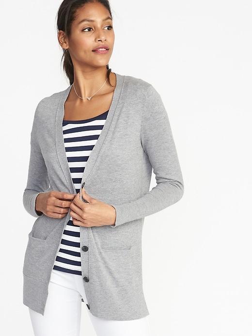 Old Navy Womens Boyfriend V-neck Cardi For Women Gray Size S