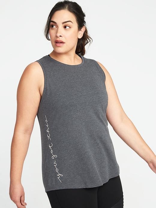 Old Navy Womens Relaxed Plus-size Graphic Muscle Tank You Got This Size 2x