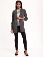 Old Navy Long Open Front Cardi For Women - Graphite