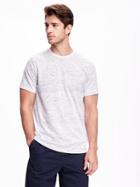 Old Navy Printed Crew Neck Tee For Men - Bright White