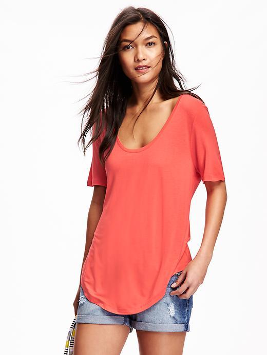 Old Navy Hi Lo Tee For Women - Briquette