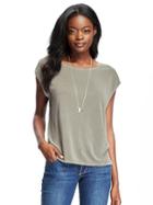 Old Navy Sueded Cocoon Tee For Women - Mourning Dove