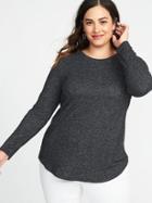 Old Navy Womens Relaxed Plus-size Plush-knit Tunic Dark Gray Size 2x
