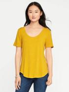 Old Navy Luxe Curved Hem Tee For Women - Golden Opportunity