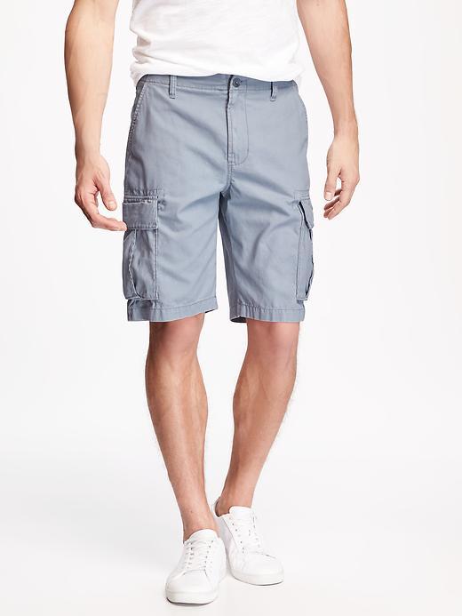 Old Navy Broken In Cargo Shorts For Men 10 3/4 - Tin