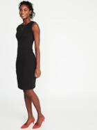 Old Navy Womens Sleeveless Ponte-knit Sheath Dress For Women Blackjack Size Xxl