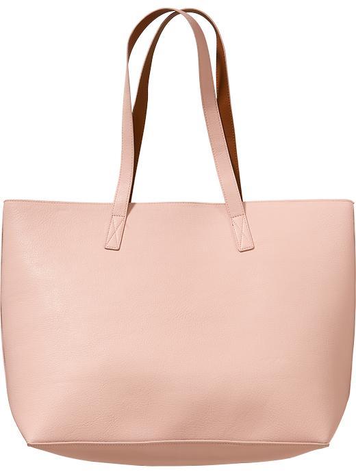 Old Navy Womens Reversible Faux Leather Totes Size One Size - Tan
