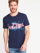 Old Navy Mens Soft-washed Graphic Tee For Men Sunset Beach Size S