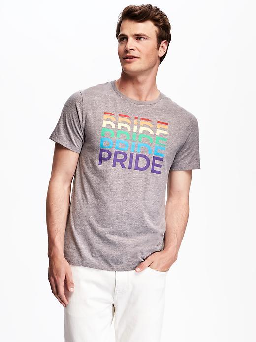 Old Navy Pride Graphic Tee For Men - Medium Gray