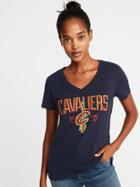 Old Navy Womens Nba Team-graphic V-neck Tee For Women Cleveland Cavaliers Size Xl