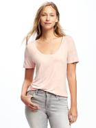 Old Navy Relaxed Curved Hem Tee For Women - Pinky Promise