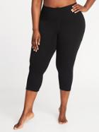 Old Navy Womens Plus-size Fitted Yoga Crops Black Size 1x