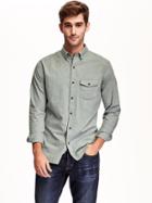 Old Navy Classic Slim Fit Shirt - Heather Green