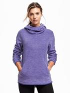 Old Navy Go Warm Performance Fleece Hooded Pullover For Women - Violet Eyes