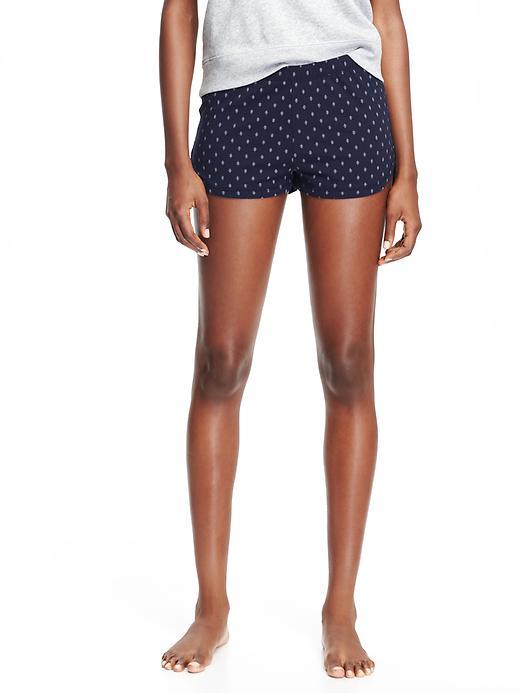 Old Navy Knit Shorts For Women - Navy Blue Print