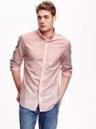Old Navy Slim Fit Summer Weight Oxford Shirt For Men - Coral Support