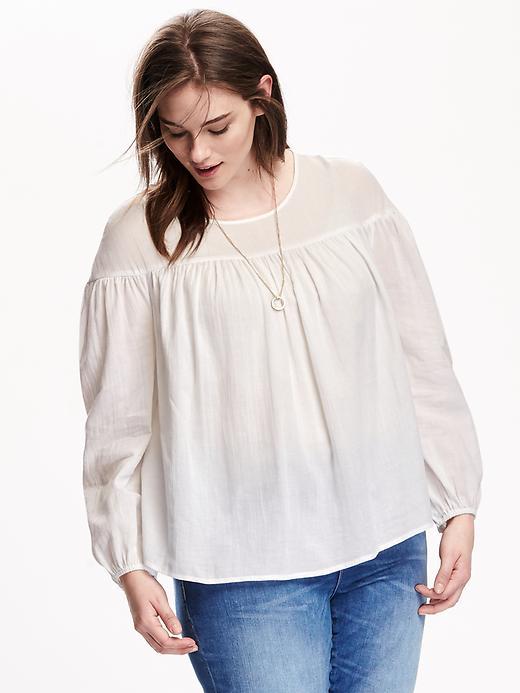 Old Navy Bell Sleeve Gauze Top For Women - Whipped Cream