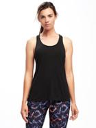 Old Navy Go Dry Ultra Light Racerback Tank For Women - Black