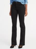 Old Navy Womens Mid-rise Black Micro-flare Ankle Jeans For Women Black Size 2