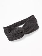Old Navy Womens Textured Jersey Headwrap For Women Dark Charcoal Gray Size One Size