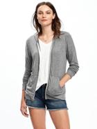 Old Navy Relaxed Lightweight Hoodie For Women - Dark Heather Gray