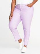 Old Navy Womens Smooth & Slim Mid-rise Plus-size Pixie Pants Lavenderlicious Size 30