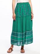 Old Navy Tiered Boho Maxi Skirt For Women - Fortune Tealer