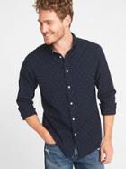 Old Navy Mens Regular-fit Everyday Textured Shirt For Men In The Navy Size M