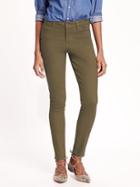 Old Navy Mid Rise Rockstar Sateen Skinny Jeans For Women - Salamander