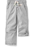 Old Navy Poplin Drawstring Pants - Earl Gray
