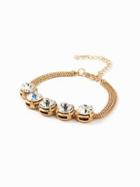 Old Navy Crystal Chain Bracelet For Women - Gold