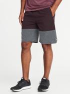 Old Navy Mens Go-dry 4-way Stretch Color-block Run Shorts For Men - 9-inch Inseam Sumptuous Purple - 9-inch Inseam Sumptuous Purple Size Xxl