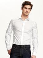 Old Navy Non Iron Regular Fit Signature Shirt For Men - White