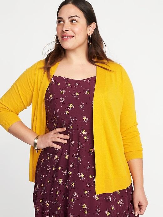 Old Navy Womens Cropped Plus-size Open-front Sweater Squash Size 3x