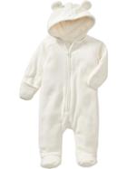 Old Navy Performance Fleece Bear One Piece - Sea Salt