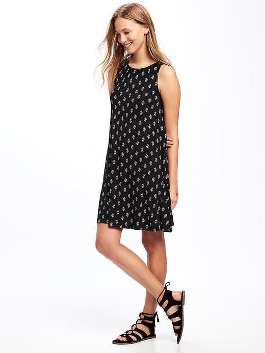 Old Navy Jersey Swing Dress For Women - Black Geo