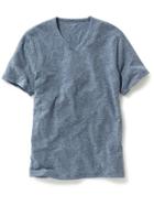 Old Navy Heathered V Neck Tee - Bold Navy