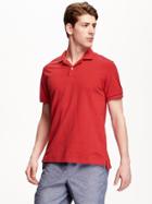 Old Navy Short Sleeve Pique Polo For Men - Robbie Red