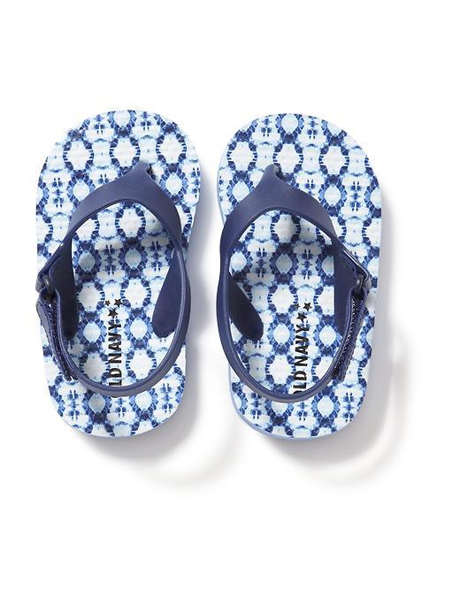 Old Navy Patterned Flip Flops - Tie Dye Cool