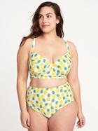 Old Navy Womens Plus-size Long-line Swim Top Pineapples Size 3x