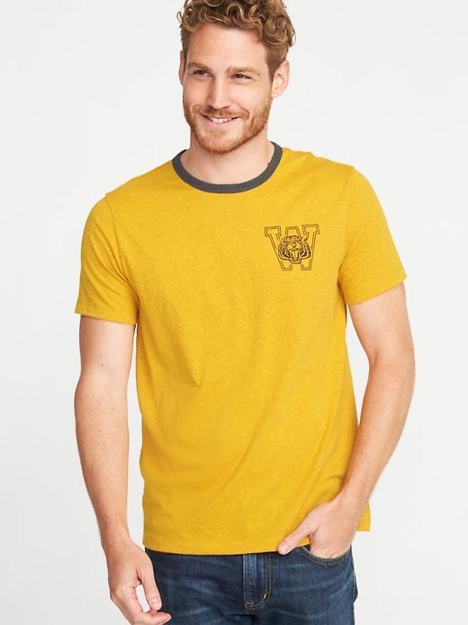 Old Navy Mens Soft-washed Graphic Ringer Tee For Men Wildcats Size M