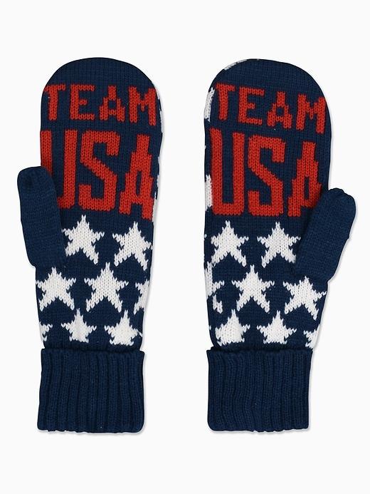 Old Navy Womens Team Usa Star-print Mittens For Adults Team Usa Size One Size