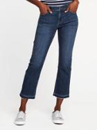 Old Navy Mid Rise Flare Ankle Jeans For Women - Dark Worn Wash