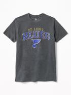 Old Navy Mens Nhl Team Crew-neck Tee For Men St. Louis Blues Size L