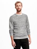 Old Navy Textured Crew Neck Sweater For Men - Heather Grey