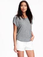 Old Navy Relaxed Dolman Sleeve Tee For Women - Heather Grey