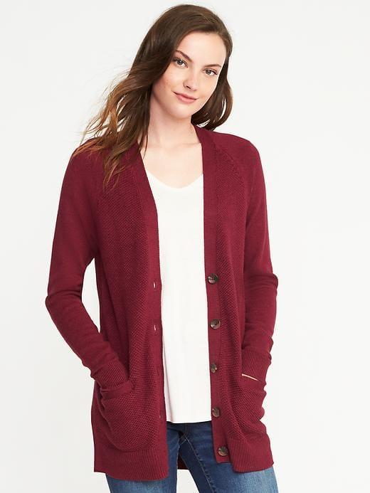Old Navy Textured Stitch Boyfriend Cardi For Women - Rose Pink